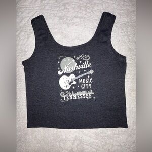 Obsessive Love “NASHVILLE MUSIC CITY” Crop Tank Top
